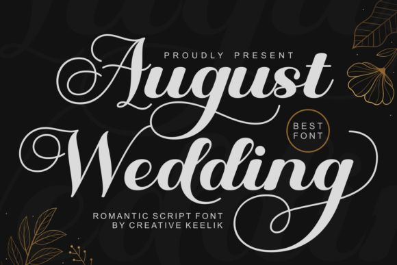 August Wedding Font for Elegant Web Design