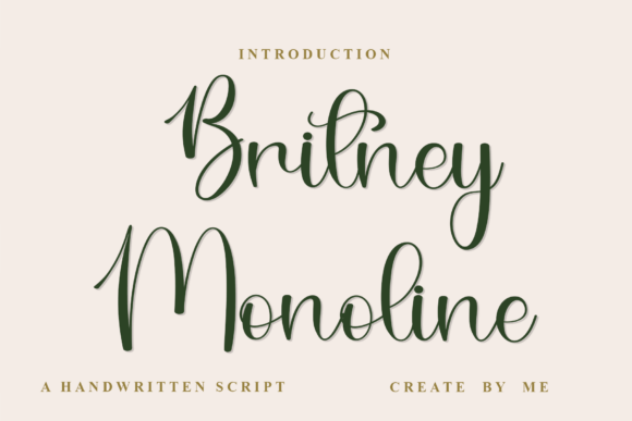 Britney Monoline: A Festive Script Typeface for Holiday Editorial Design