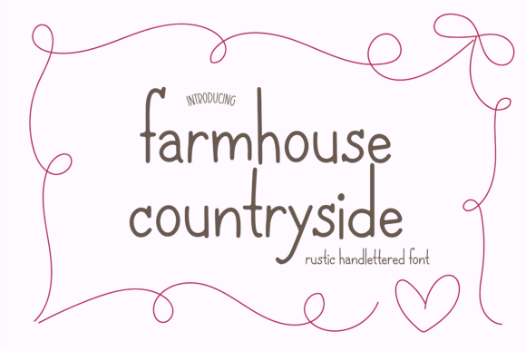 Farmhouse Countryside Font for Rustic Brand Identity