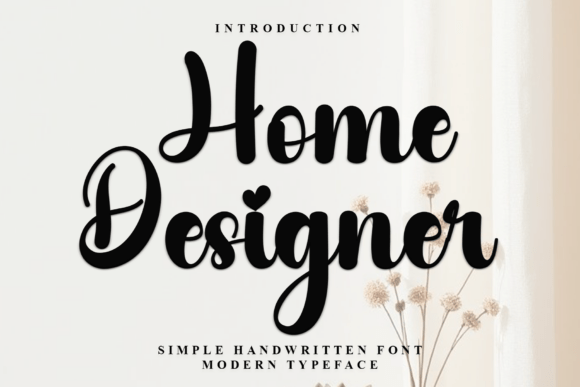 Home Designer: A Festive Script Handwritten Font for Web Projects