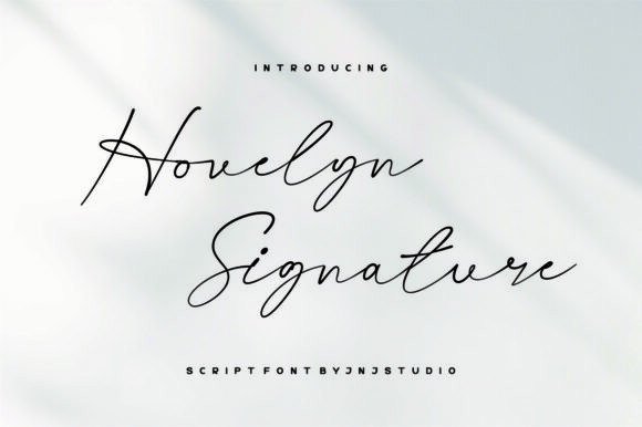 Hovelyn Signature Font for Elegant Business Branding