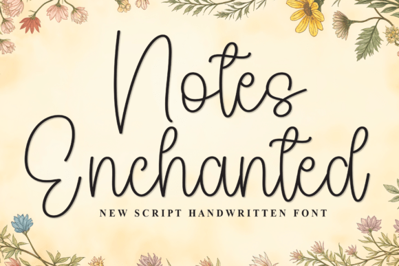 Notes Enchanted: A Script Handwritten Font for Branding
