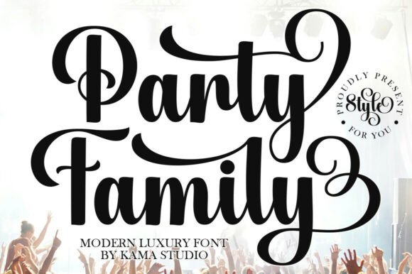 Party Family Font: Elegant Script for Handmade Brands