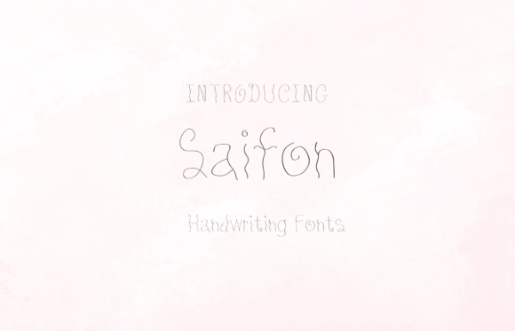 Saifon: A Sweet Handwritten Typeface for Editorial Design