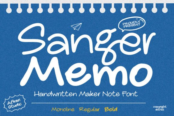Sanger Memo: The Authentic Script Handwritten Font for Campaigns